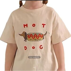New kids boy girl “hot dog” t-shirt 6T